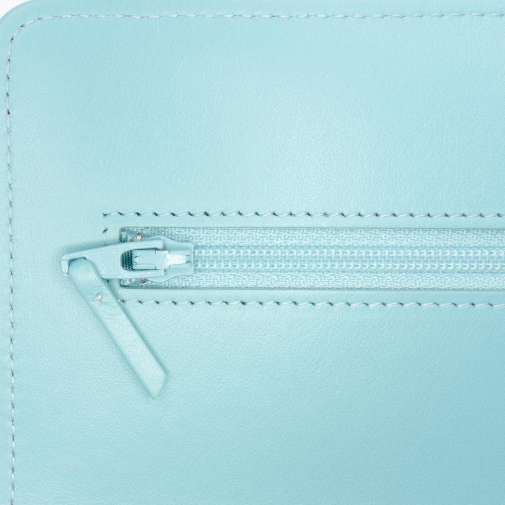 Chanel B Chanel Blue Turquoise Denim Fabric 19 Wallet on Chain Italy