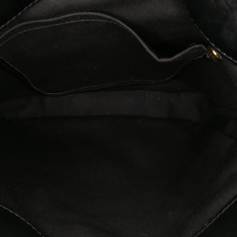 Louis Vuitton B Louis Vuitton Gray with Black Denim Fabric Quilted Monogram Musette France