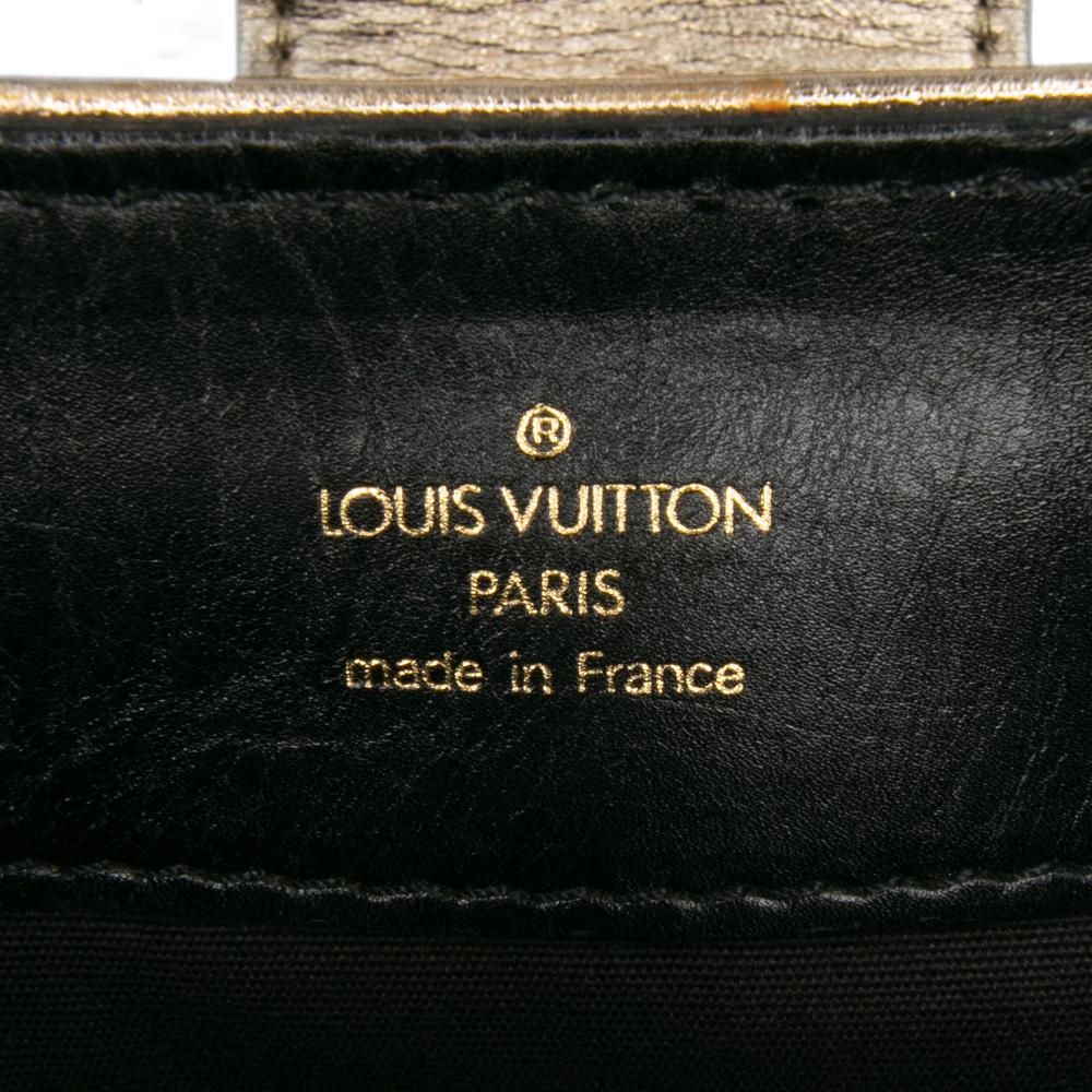 Louis Vuitton B Louis Vuitton Gray with Black Denim Fabric Quilted Monogram Musette France