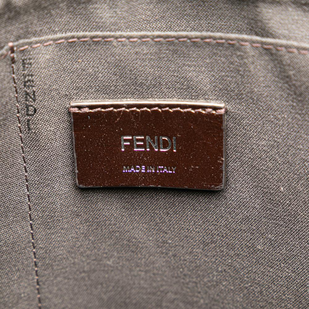 Fendi B Fendi Brown Coated Canvas Fabric Zucca Crossbody Italy