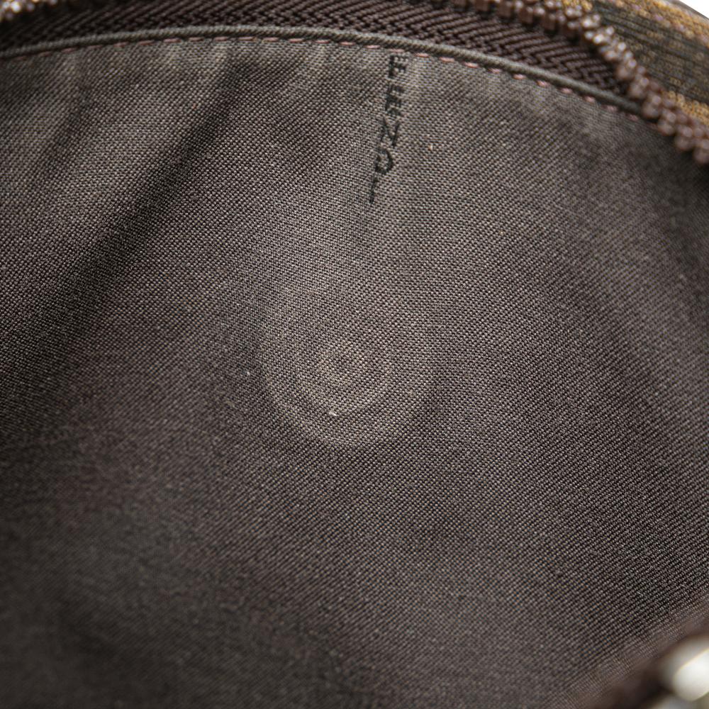 Fendi B Fendi Brown Coated Canvas Fabric Zucca Crossbody Italy