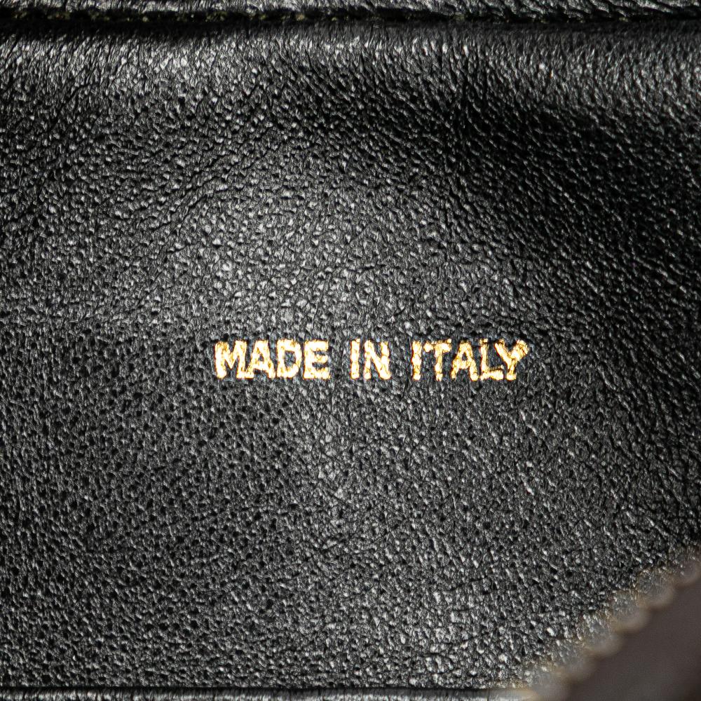 Chanel B Chanel Black Lambskin Leather Leather CC Lambskin Flap Tassel Crossbody Italy