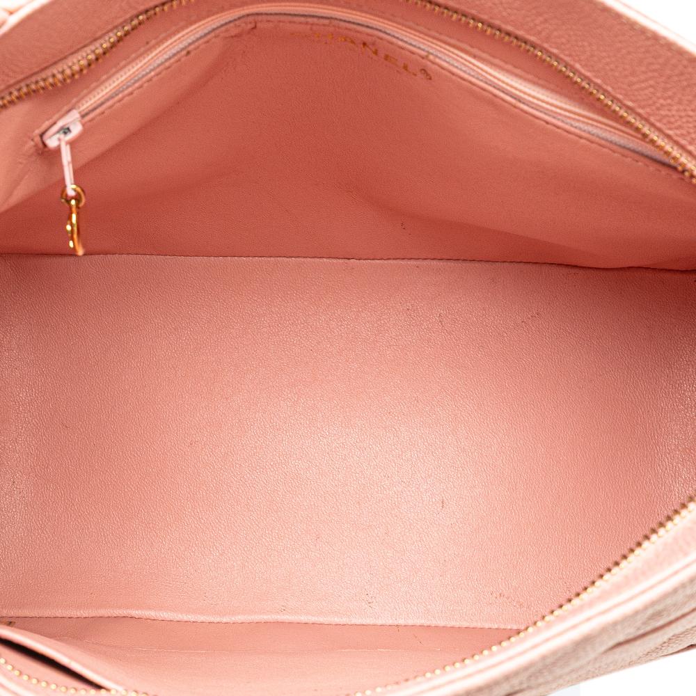 Chanel B Chanel Pink Caviar Leather Leather Caviar Medallion Tote France