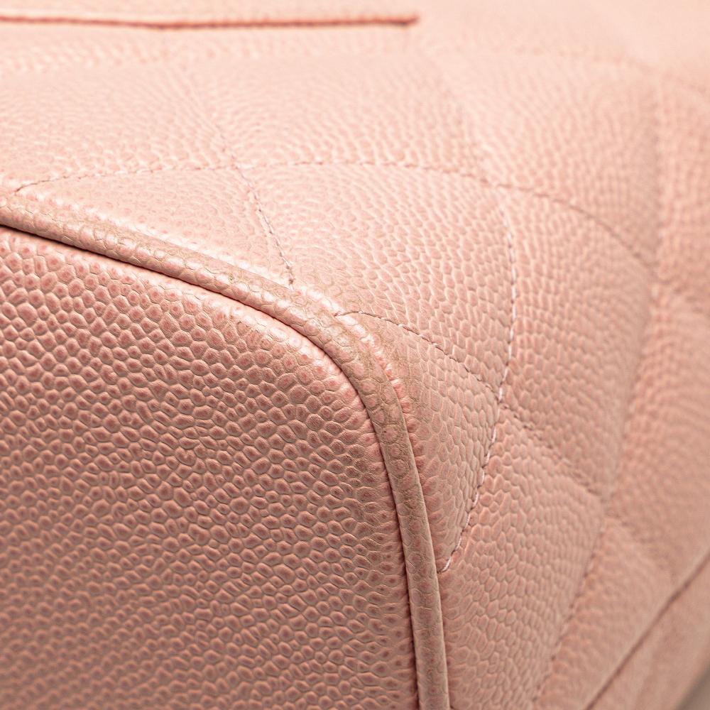 Chanel B Chanel Pink Caviar Leather Leather Caviar Medallion Tote France