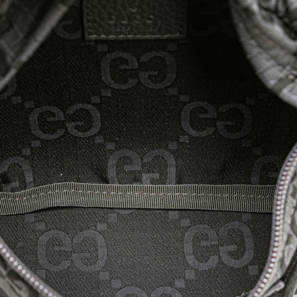 Gucci AB Gucci Gray Nylon Fabric GG Ripstop Belt Bag Italy