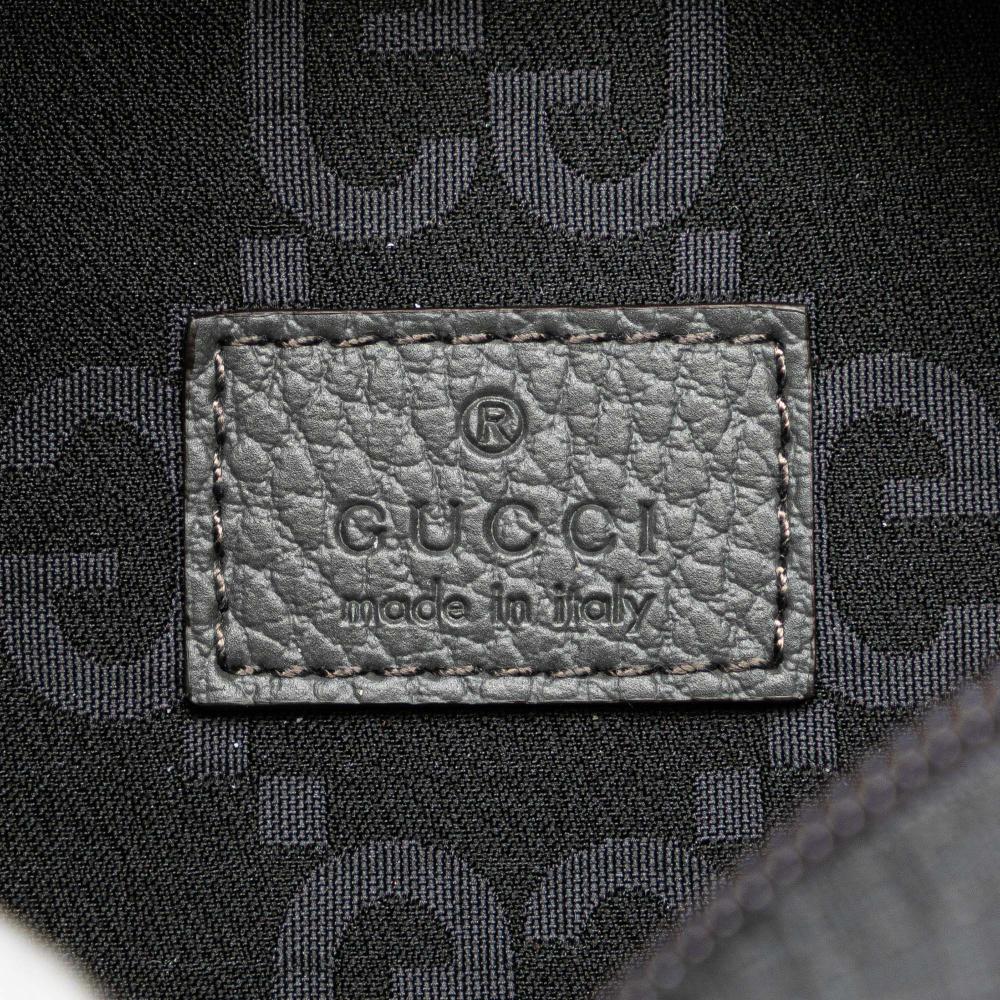 Gucci AB Gucci Gray Nylon Fabric GG Ripstop Belt Bag Italy