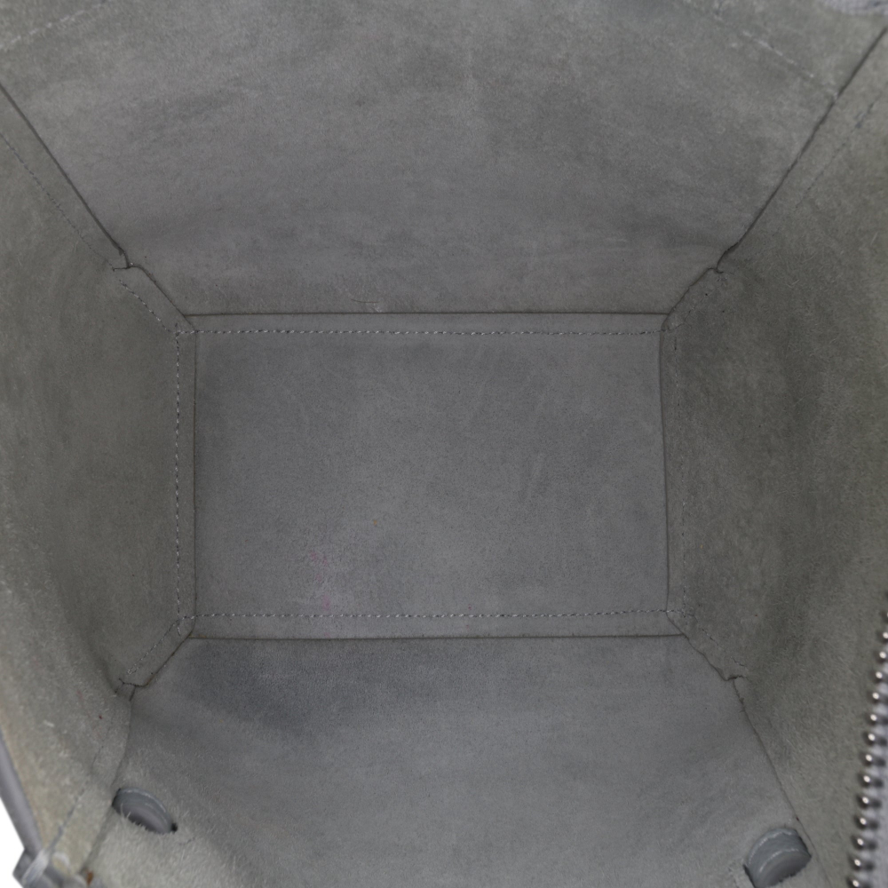 Celine Belt Bag Nano Grained Calfskin Leather 3-Ways Tote Bag Grey