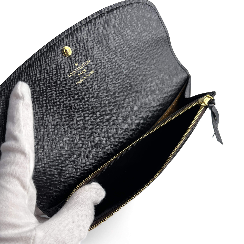 Louis Vuitton Emilie Long Canvas Envelope Wallet Monogram Reverse