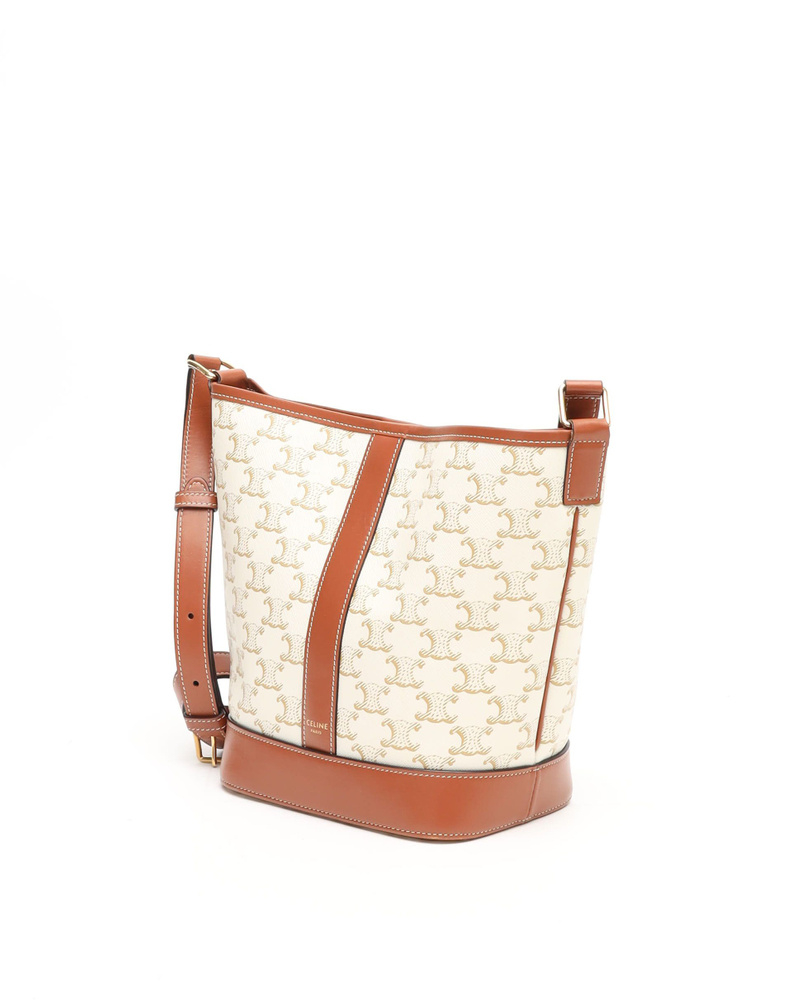 Celine Céline Small Triomphe Cabas Bucket Bag