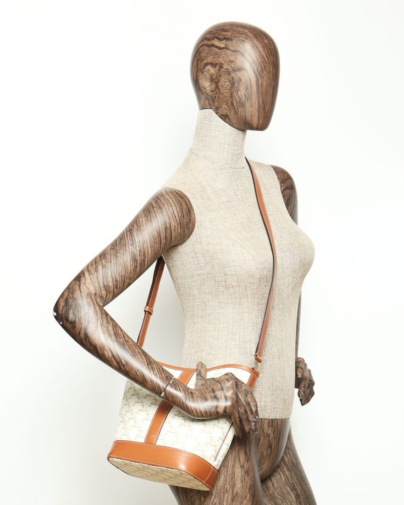 Celine Céline Small Triomphe Cabas Bucket Bag