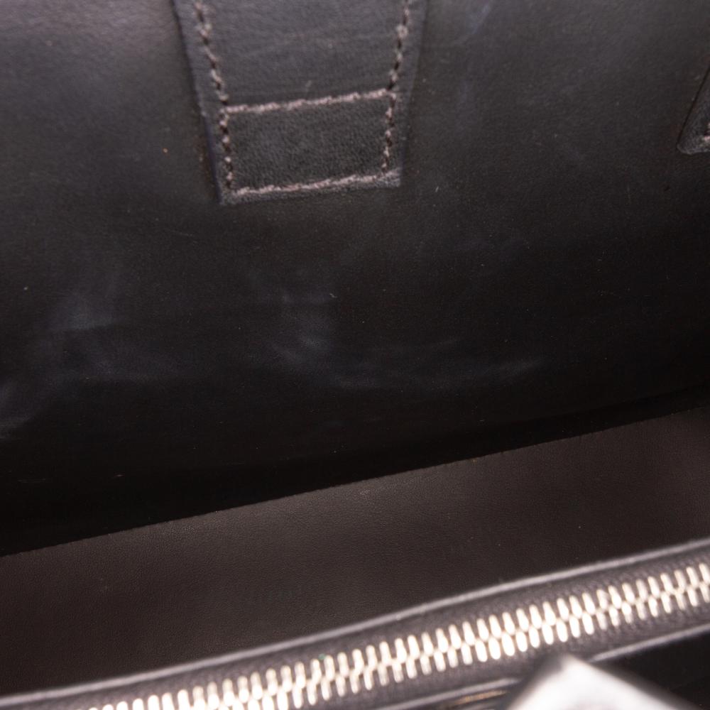 Fendi B Fendi Black Calf Leather Petite Studded 2Jours Satchel Italy