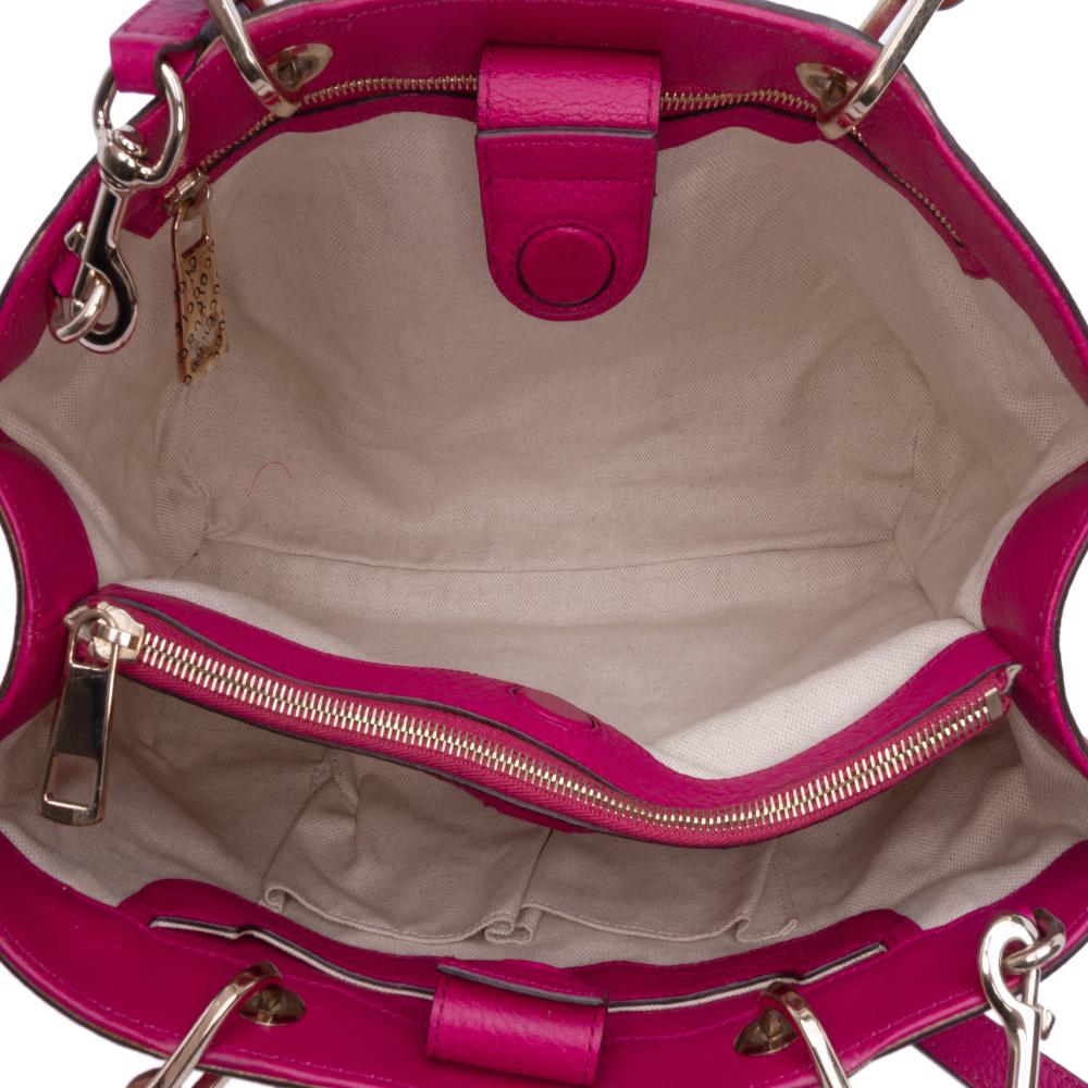 Gucci B Gucci Pink Hot Pink Calf Leather Medium skin Bamboo Shopper Satchel Italy