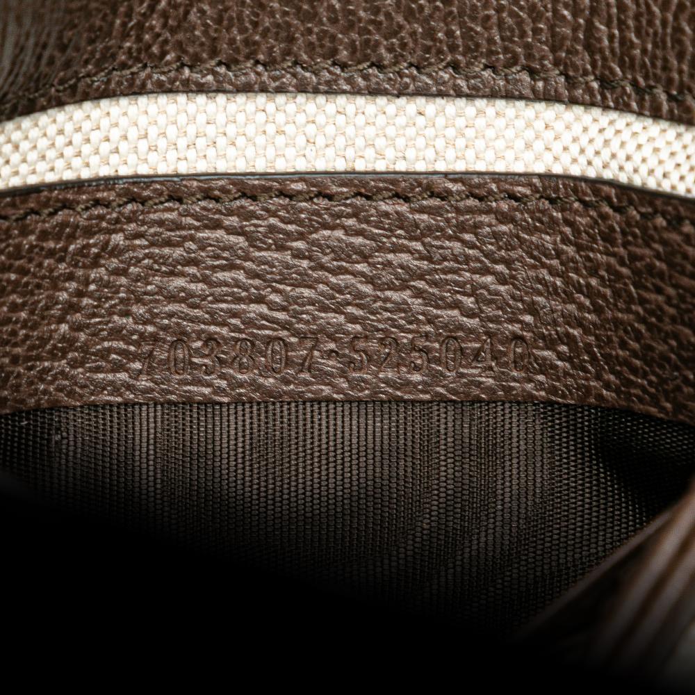 Gucci AB Gucci Brown Beige Coated Canvas Fabric GG Supreme Blondie Belt Bag Italy