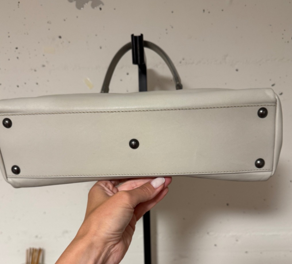 Fendi Peekaboo Lether Handtasche grau mit Echtzertifikat