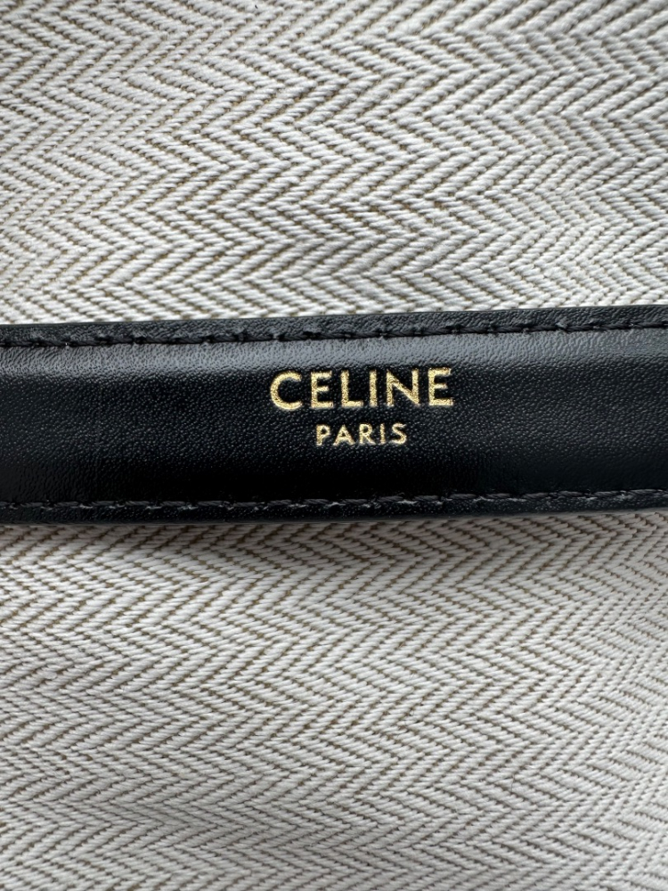 Celine Small 18MM Triomphe belt in taurillon leather