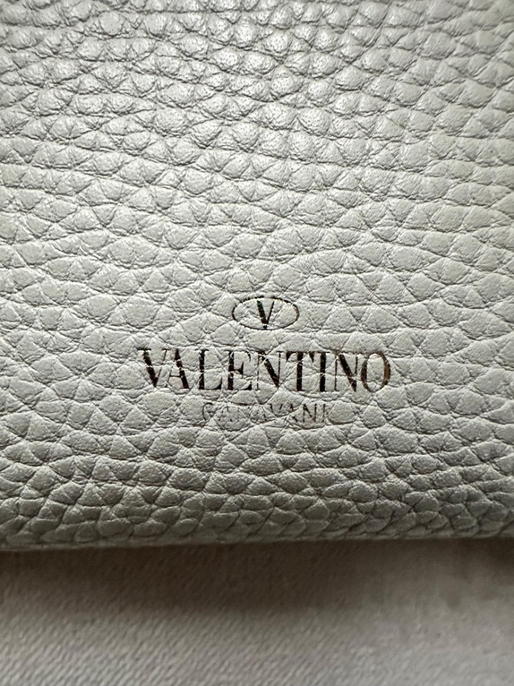 Valentino Small rockstud wallet grainy calfskin