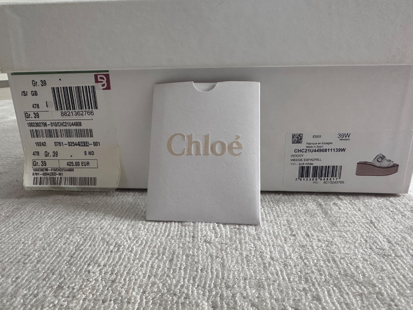 Chloé WOODY WEDGE ESPADRILLE