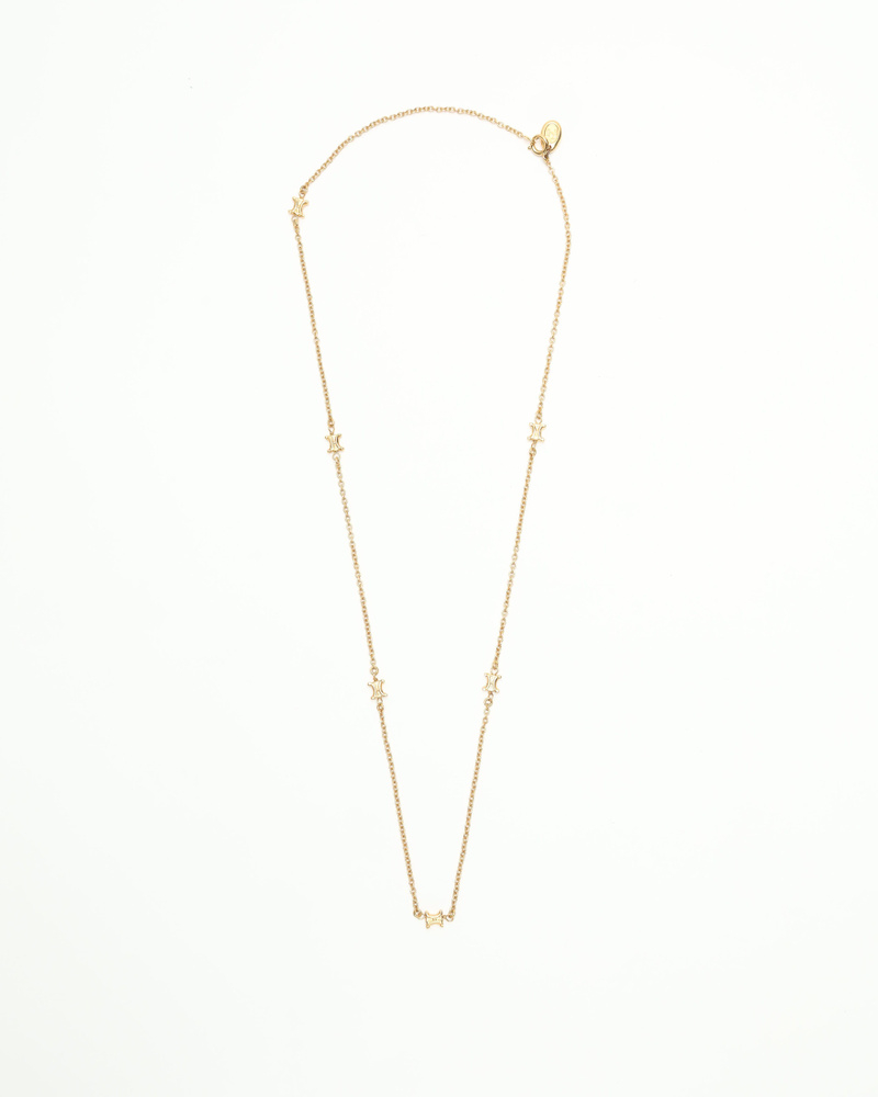Celine Céline Horse Triophe Gold-tone Necklace