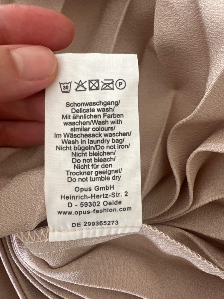 Opus Langer, goldfarbener Faltenrock