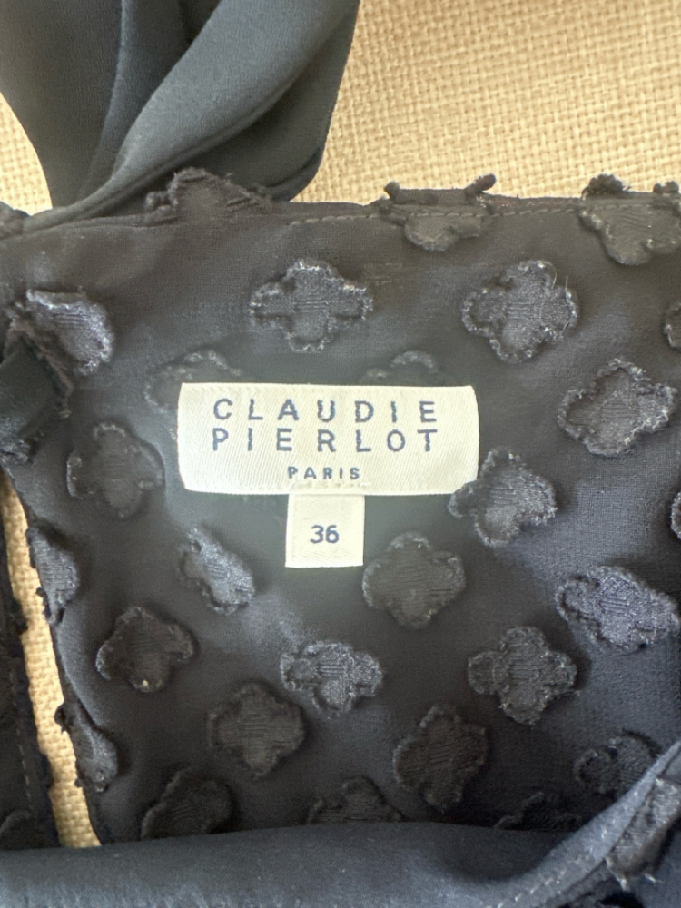 Claudie Pierlot Robe Rififi nuage bleu marine