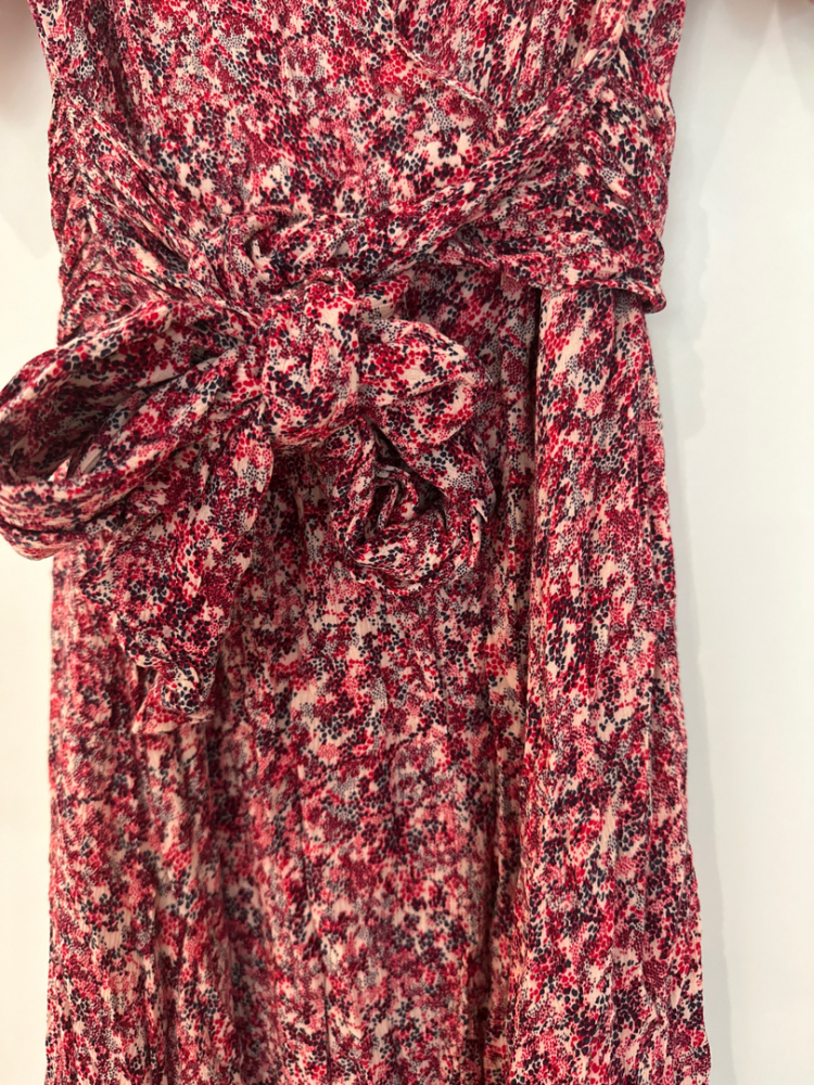 ba&sh Robe lady dress rose fuchsia