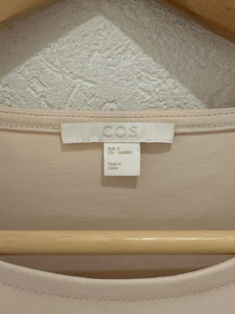 Cos Beige and white top