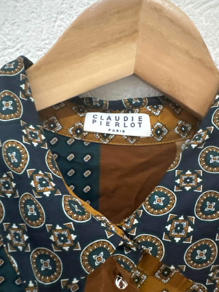 Claudie Pierlot Bedrucktes Hemdblusenkleid