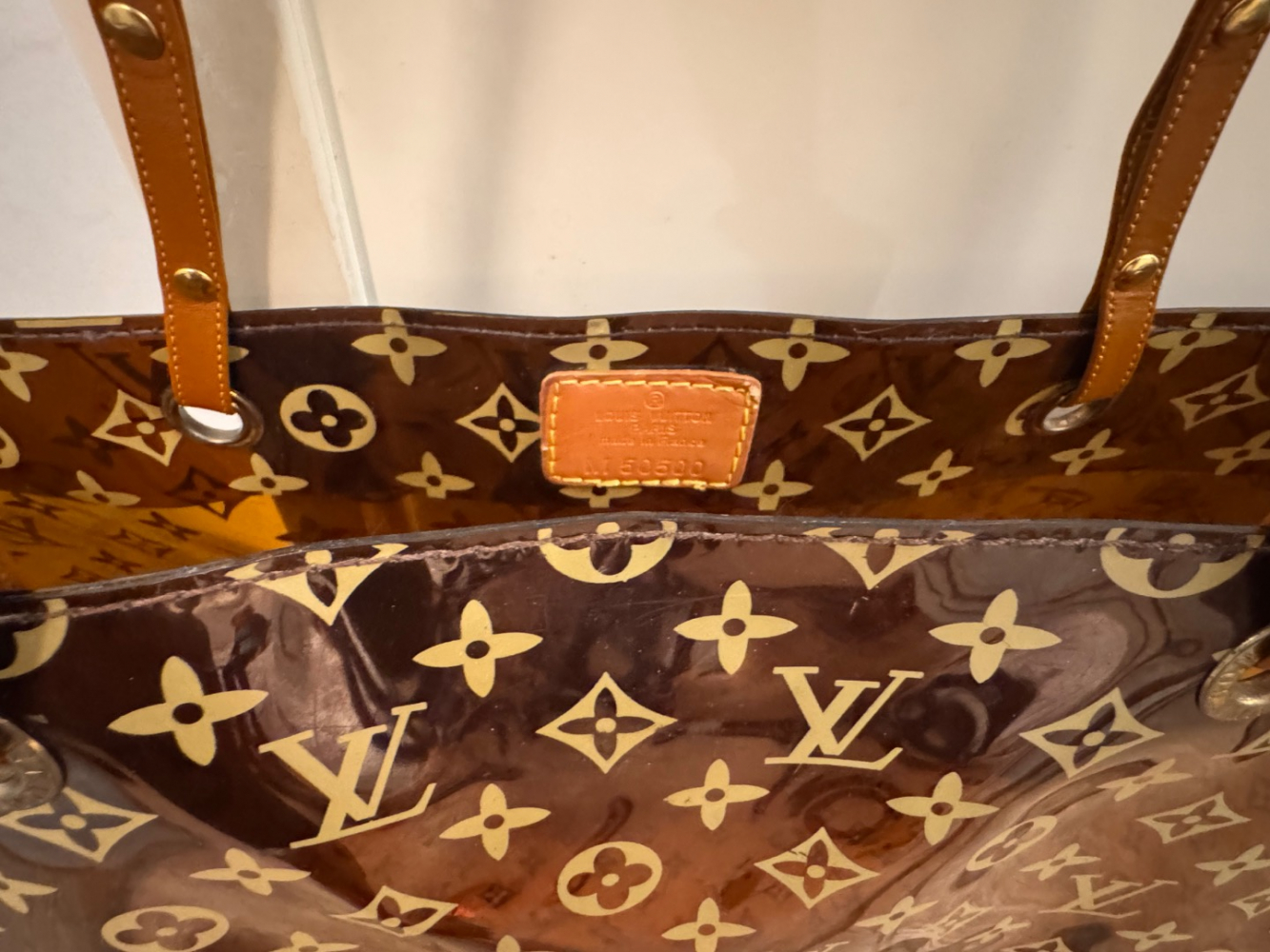 Louis Vuitton Clear Monogram Sac Cabas Cruise Ambre GM Tote Bag