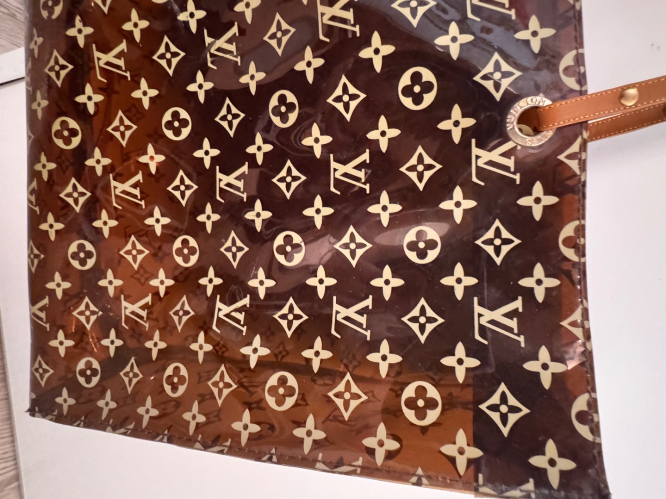 Louis Vuitton Clear Monogram Sac Cabas Cruise Ambre GM Tote Bag