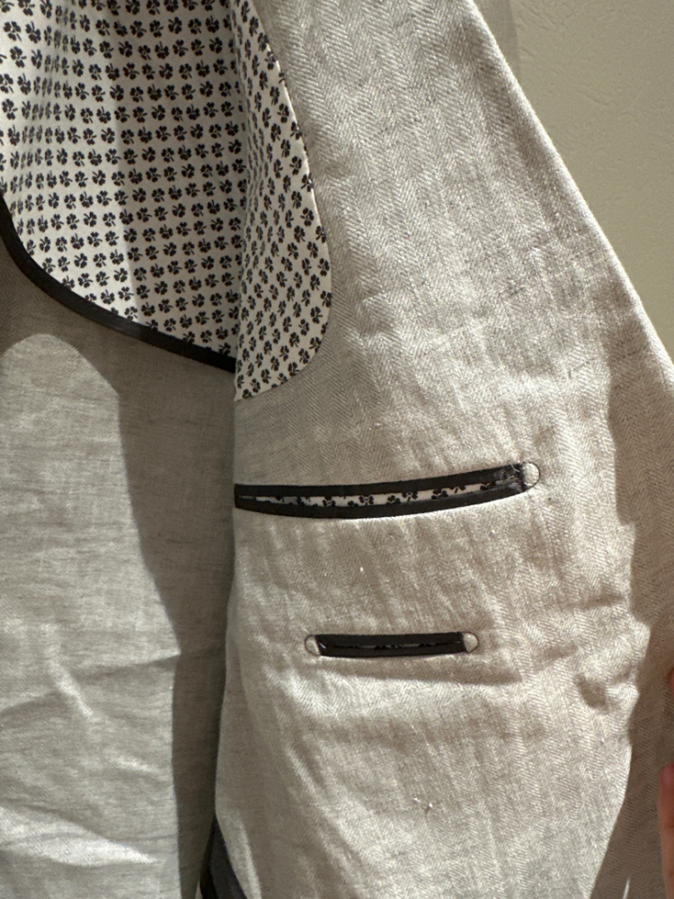 Paul Kehl Sommerblazer aus hellgrauem Leinen