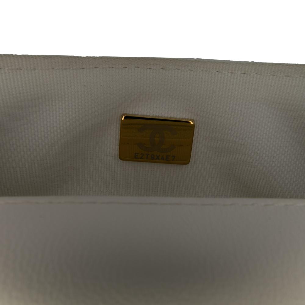 Chanel White Mini Square Classic Lambskin Casino Royale Charms Single Flap France