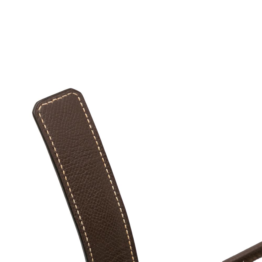 Hermès B Hermès Brown Dark Brown Calf Leather Epsom Jige PM France