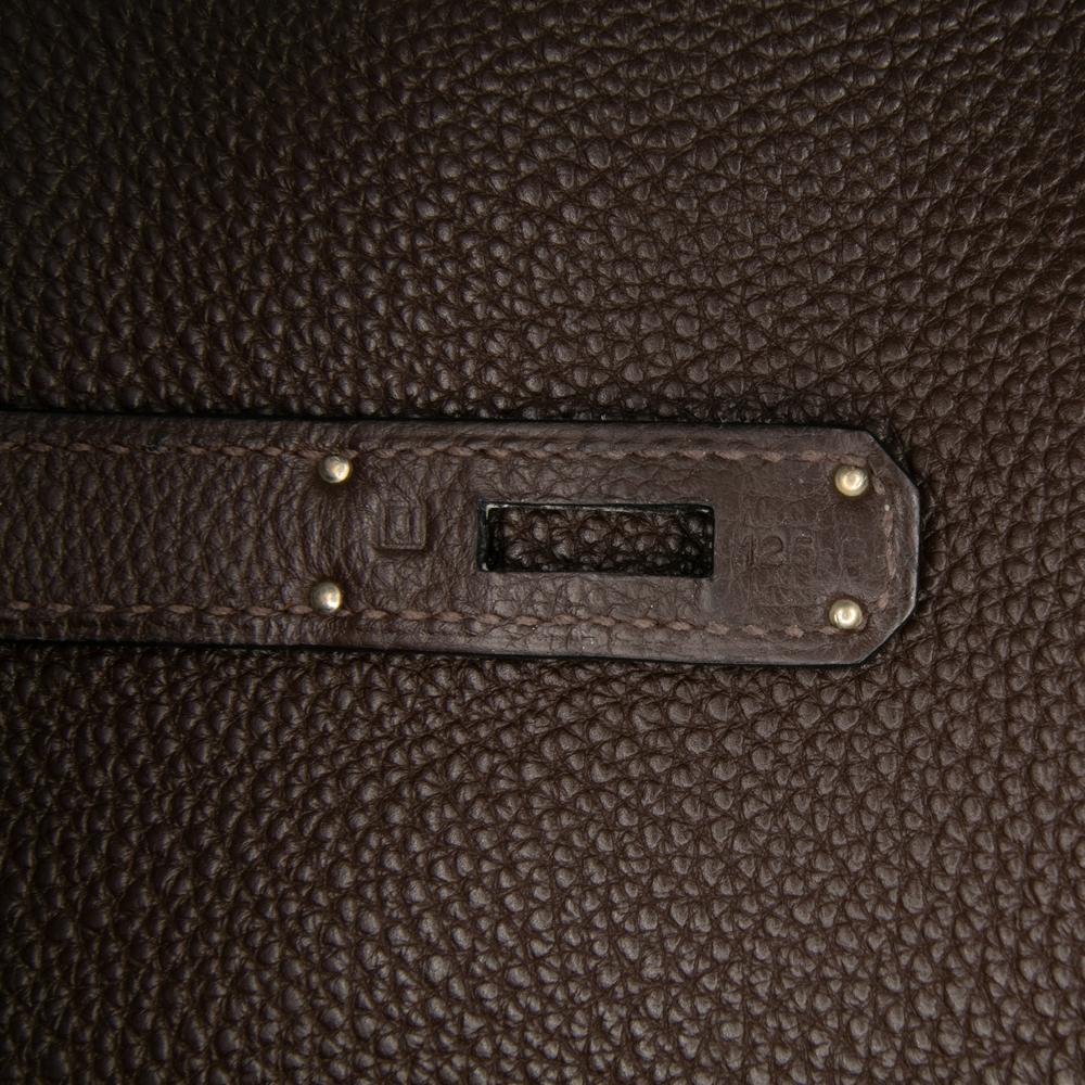 Hermès B Hermès Brown Dark Brown Calf Leather Togo Birkin Retourne 35 France