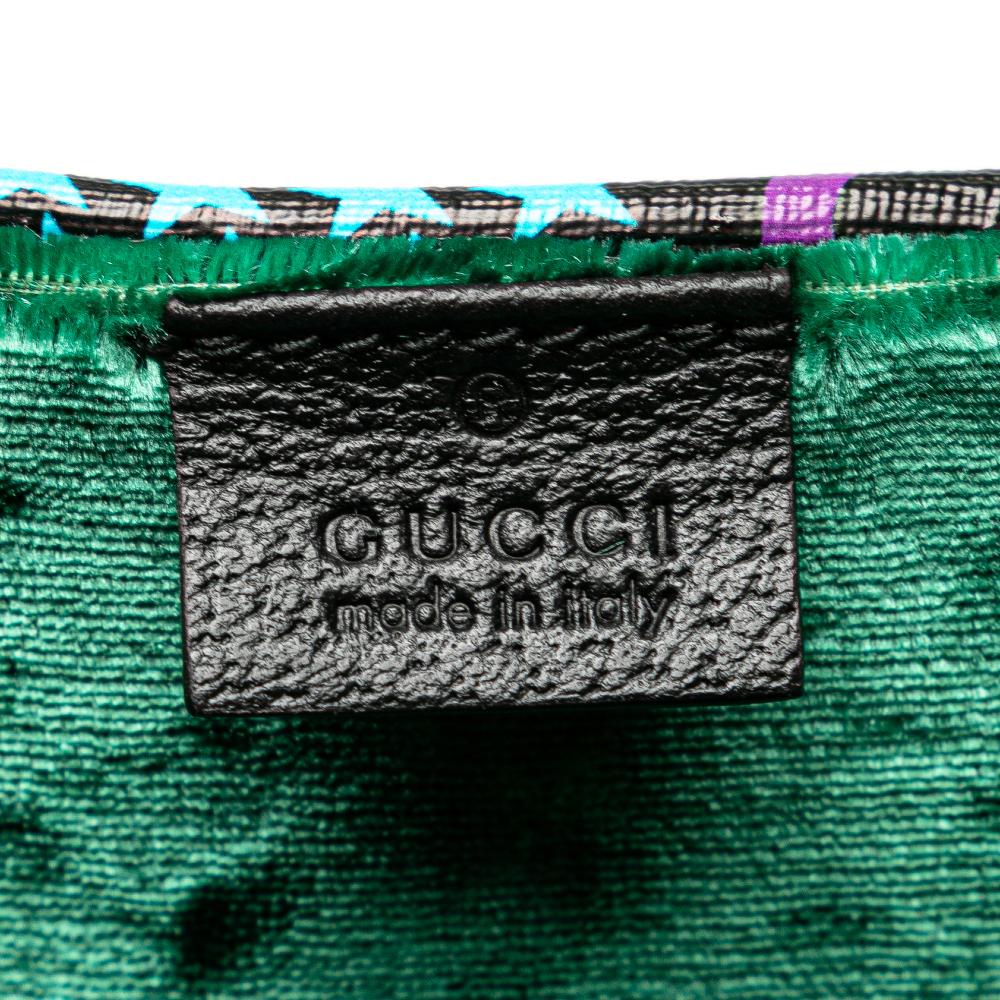 Gucci B Gucci Multi Coated Canvas Fabric GG Supreme Psychedelic Guitar Case Italy