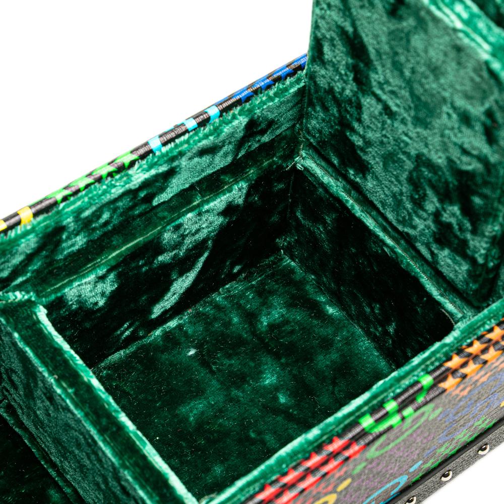 Gucci B Gucci Multi Coated Canvas Fabric GG Supreme Psychedelic Guitar Case Italy