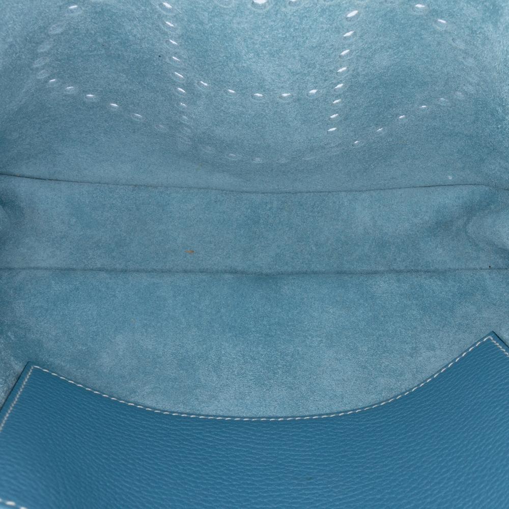 Hermès B Hermès Blue Denim Calf Leather Clemence Evelyne I 29 France