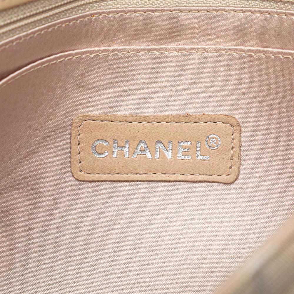 Chanel B Chanel Brown Beige Nylon Fabric Medium New Travel Line Single Flap France