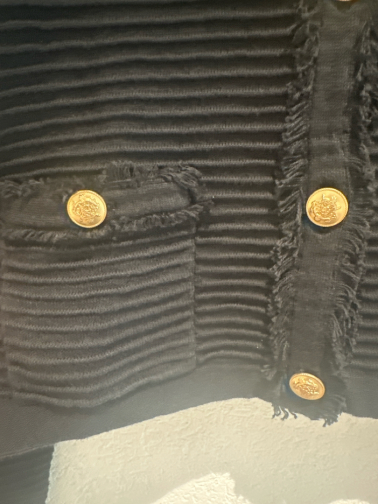 J.Crew Black jacket with gold buttons