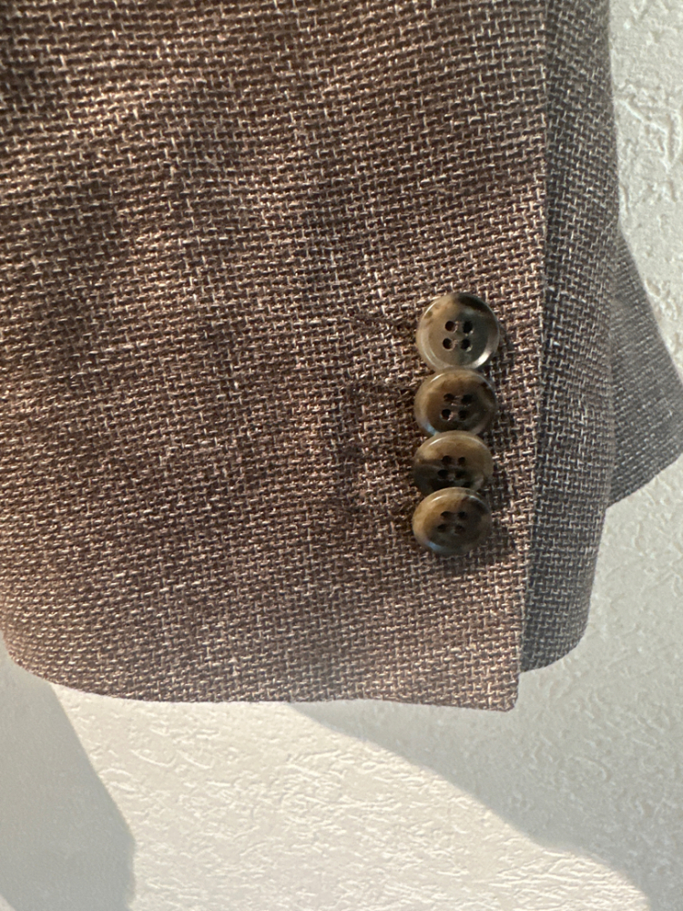 Navyboot Brauner Blazer Leinen/Wolle