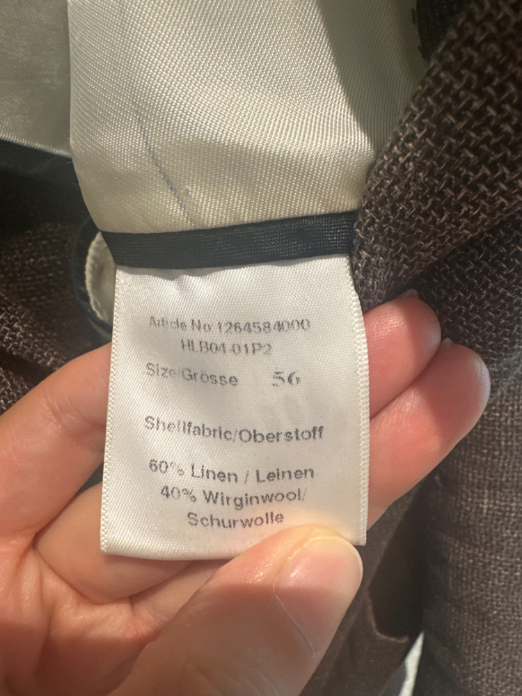 Navyboot Brauner Blazer Leinen/Wolle