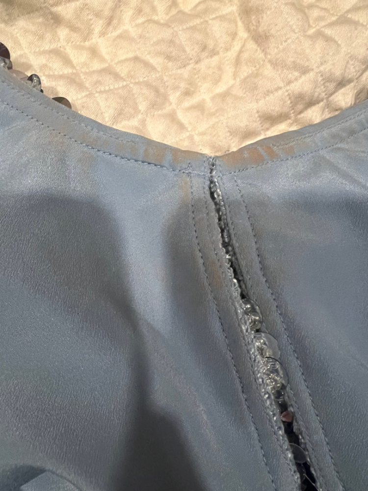 Self-Portrait Blue rhinestone dress