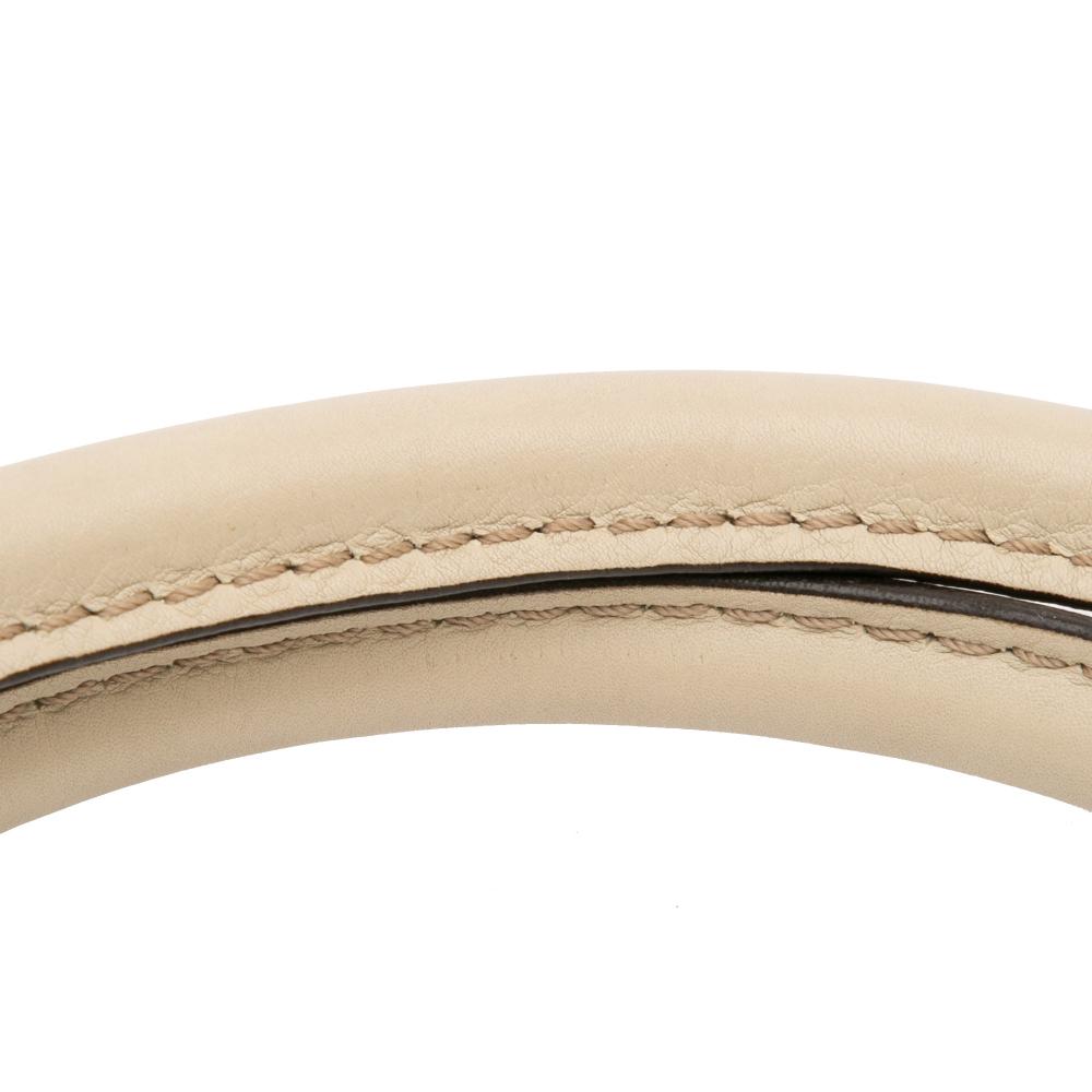 Gucci B Gucci White Calf Leather Guccissima Sukey Satchel Italy