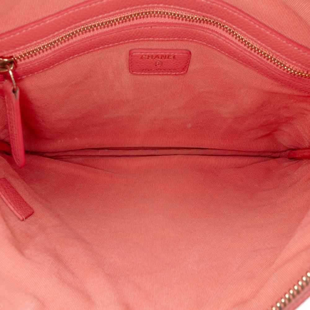 Chanel B Chanel Pink Caviar Leather Leather Medium Quilted Caviar O Case Clutch Italy