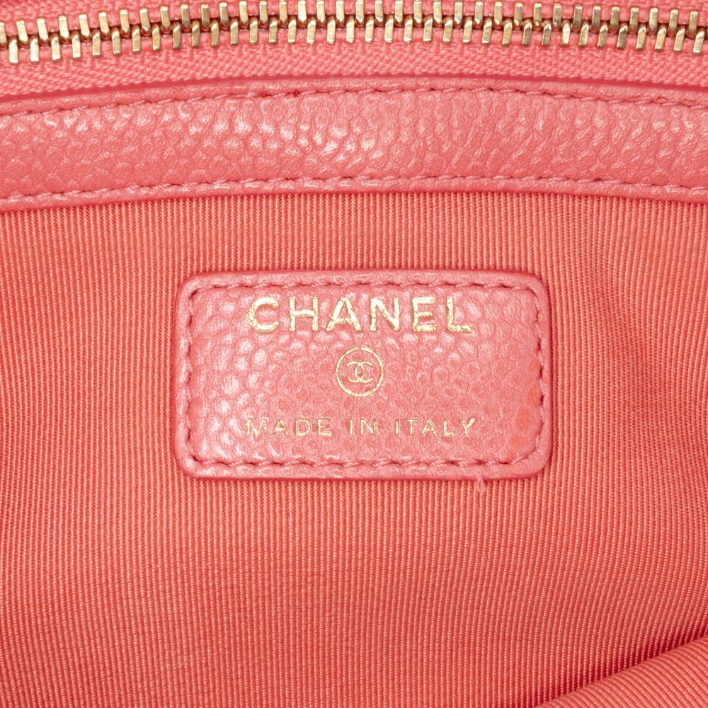Chanel B Chanel Pink Caviar Leather Leather Medium Quilted Caviar O Case Clutch Italy