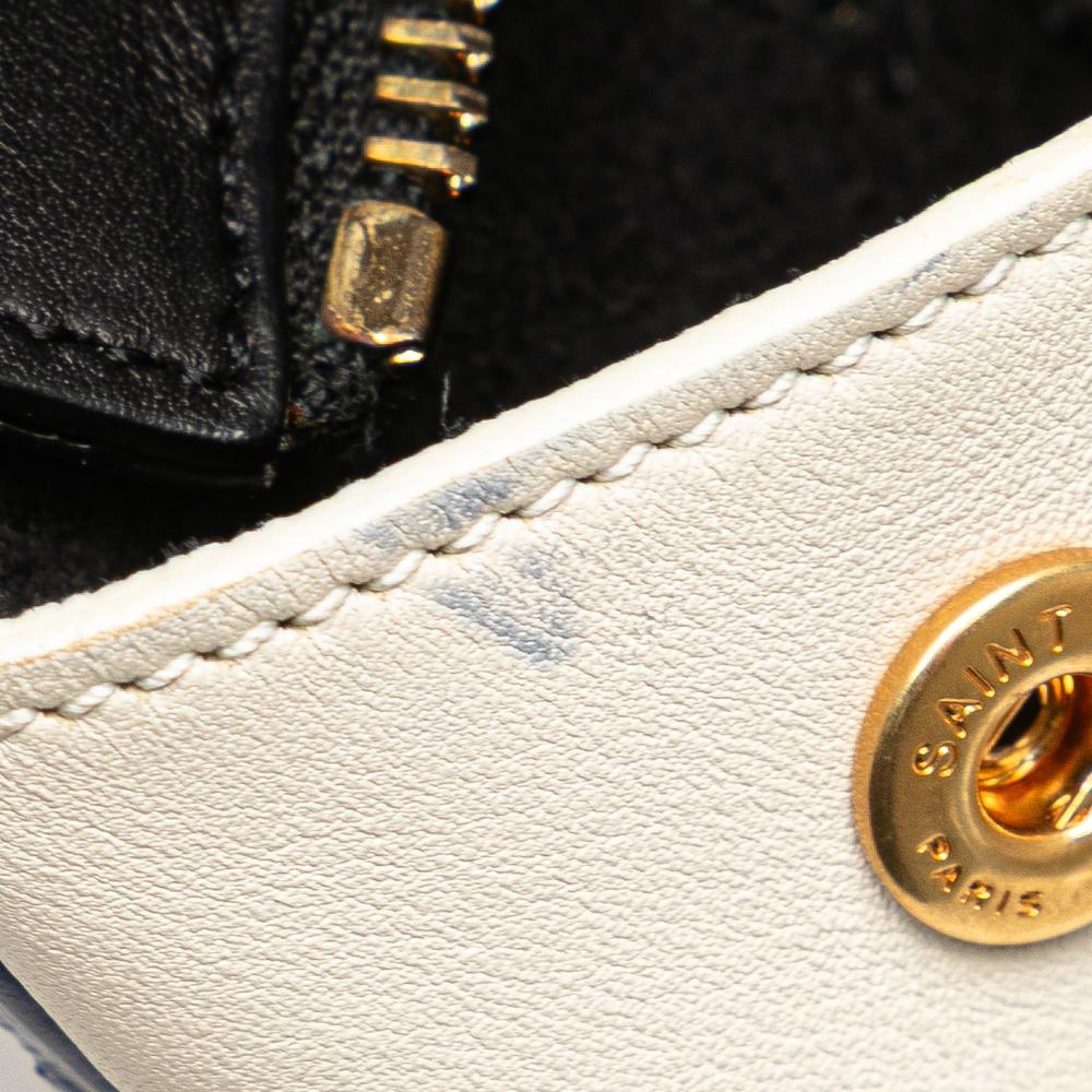 Saint Laurent B Saint Laurent Blue Calf Leather Medium Smooth Tricolor skin Cabas Rive Gauche Satchel Italy