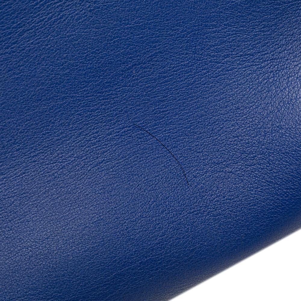 Saint Laurent B Saint Laurent Blue Calf Leather Medium Smooth Tricolor skin Cabas Rive Gauche Satchel Italy