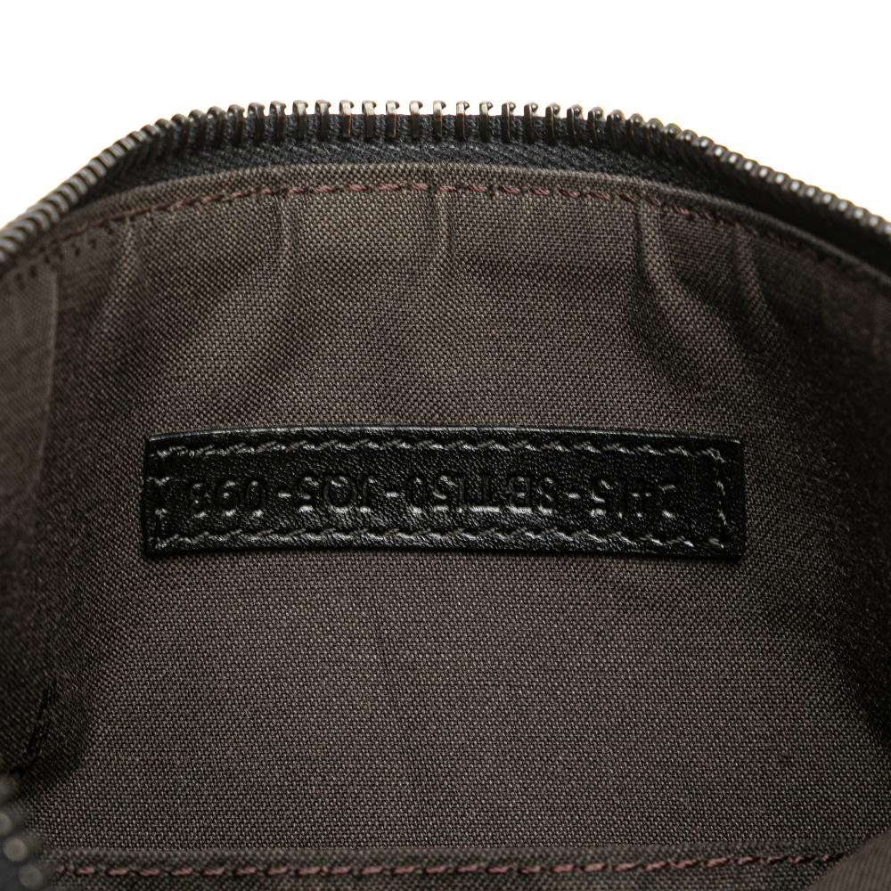 Fendi B Fendi Black Canvas Fabric Zucchino Crossbody Italy