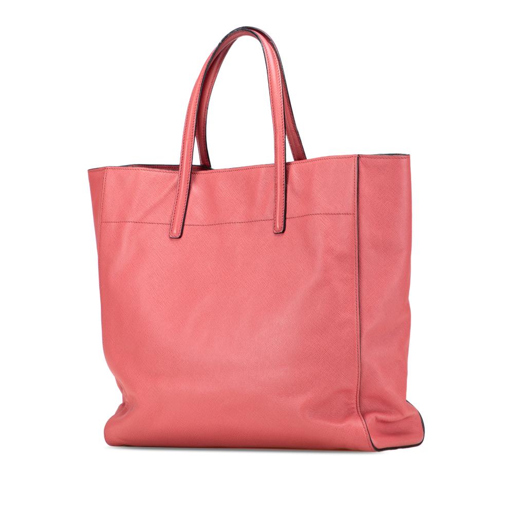 Prada B Prada Pink Salmon Saffiano Leather Soft Tote Italy