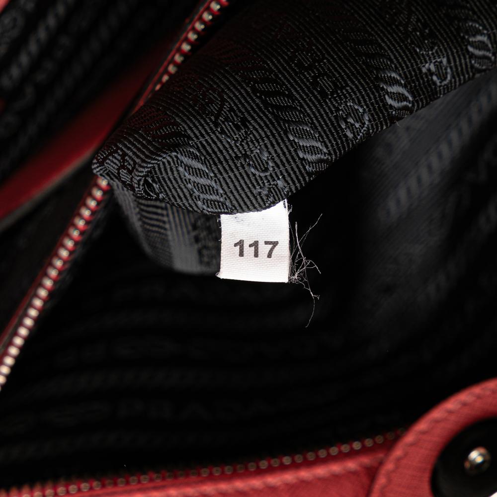 Prada B Prada Pink Salmon Saffiano Leather Soft Tote Italy