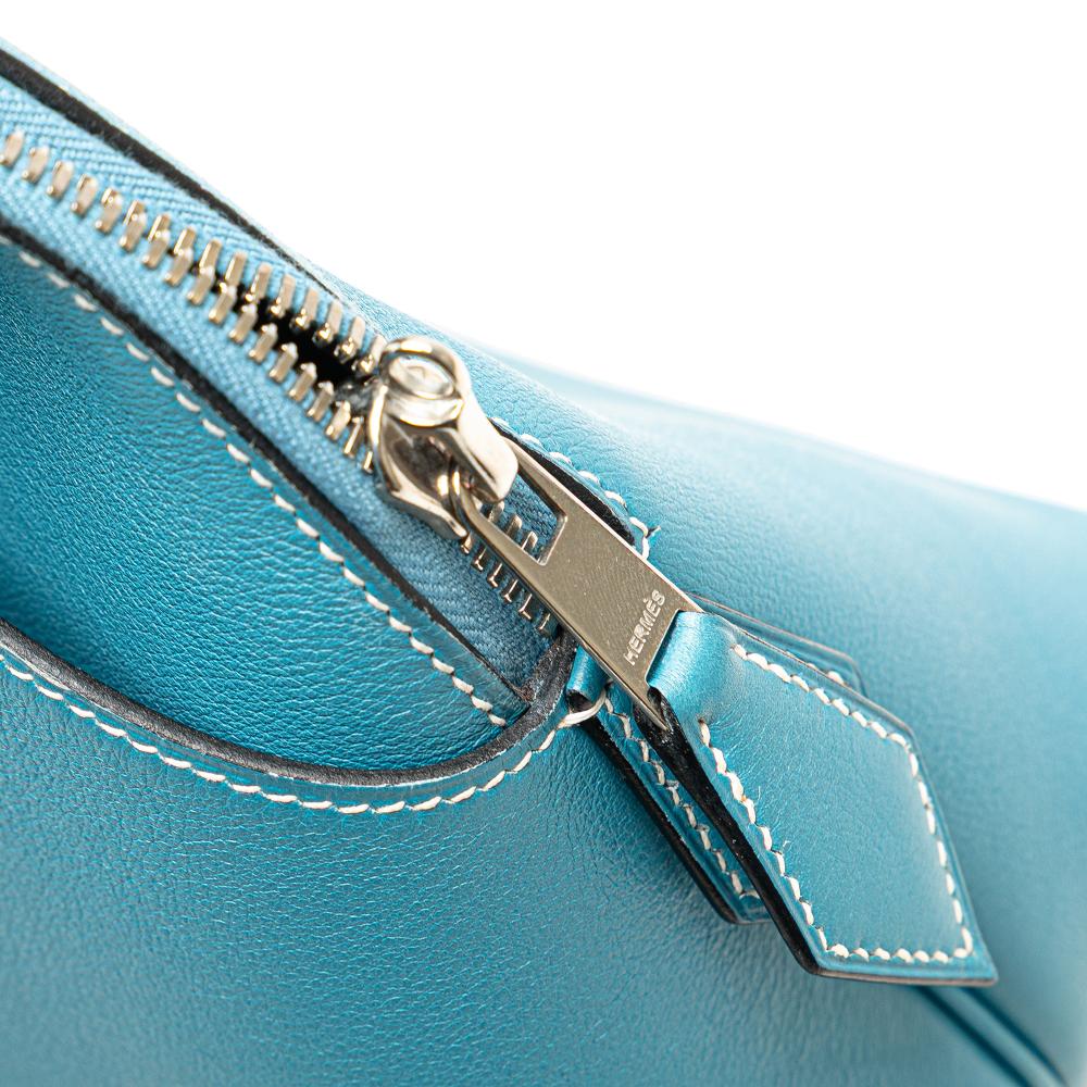 Hermès AB Hermès Blue Turquoise Calf Leather Swift Bolide 1923 30 France